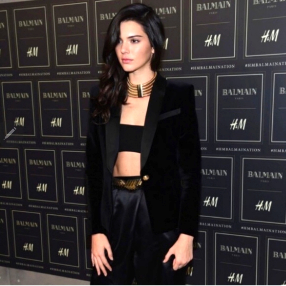 Balmain x H&M velvet blazer